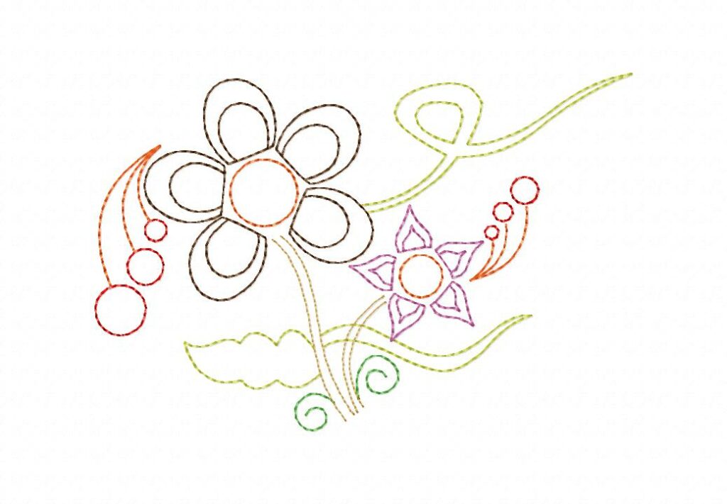 Breezy Garden Stitched Machine Embroidery Design – Blasto Stitch