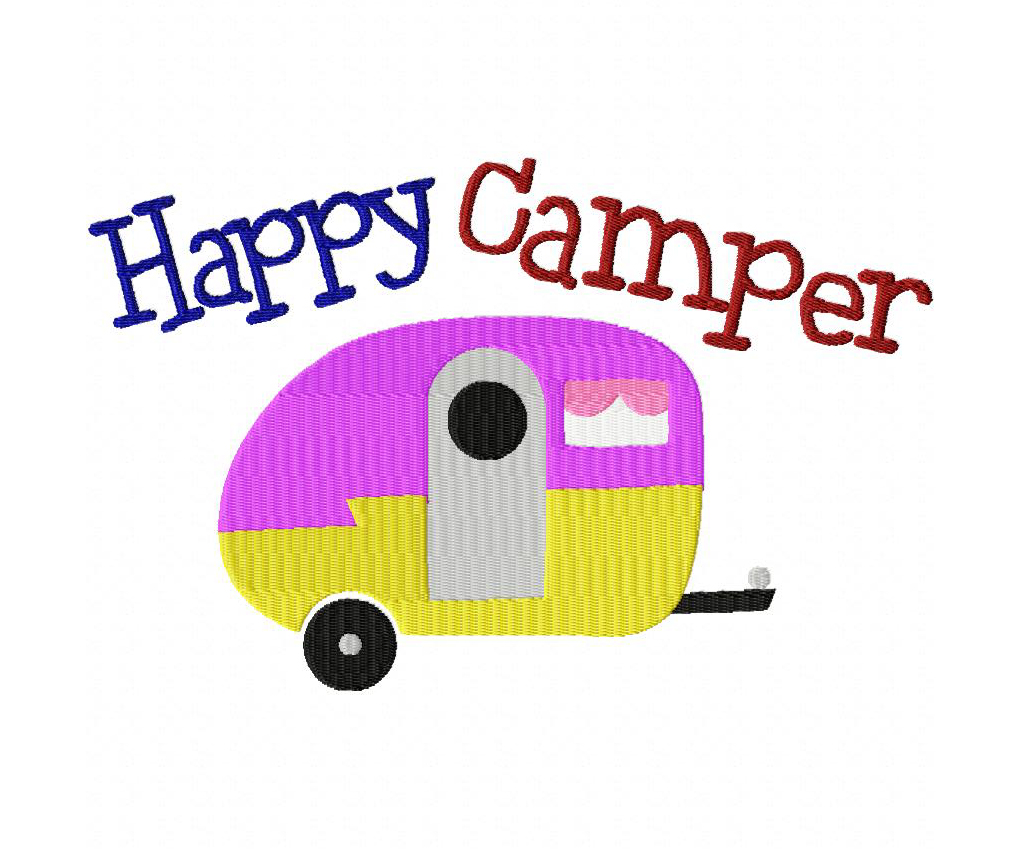 Canned Ham CAMPER EMBROIDERY 4 x 4 & 5 x 7 hoop Light Fill stitching Camping Machine Embroidery Design Instant Download Trailer RV
