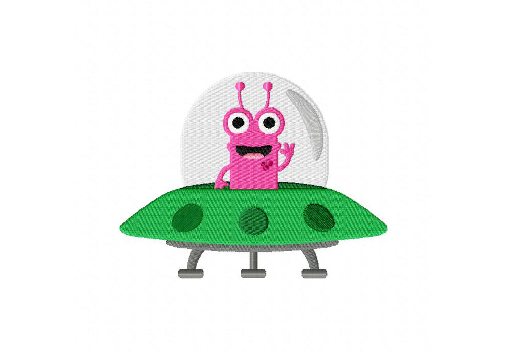 Patch Ricamata UFO Disco Volante: Distintivo Spaziale Da Stirare O Cucire