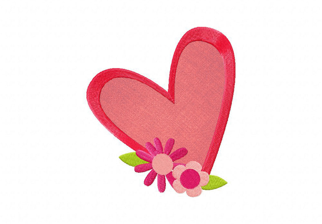 Heart Flower Applique Kit - 5555