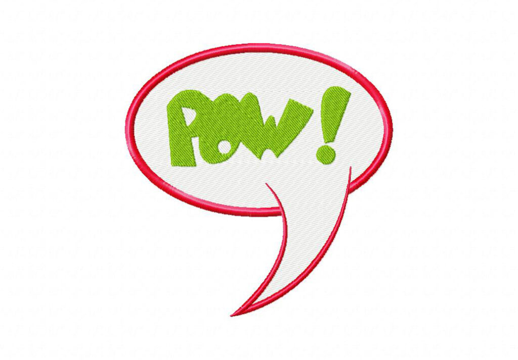 Pow Bubble Machine Embroidery Design – Blasto Stitch