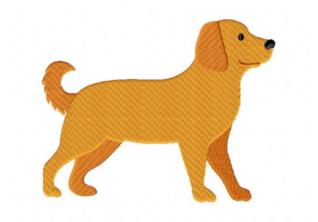 Golden Retriever Machine Embroidery Design – Blasto Stitch