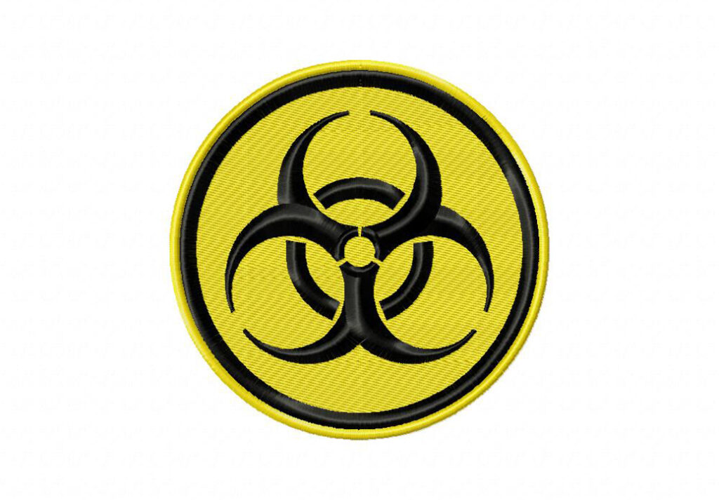 Biohazard Sign Machine Embroidery Design – Blasto Stitch