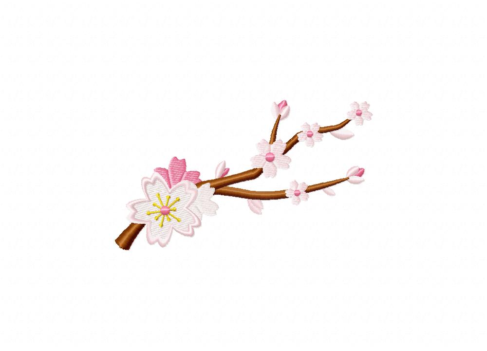 Cherry Blossom Embroidery Pattern Free