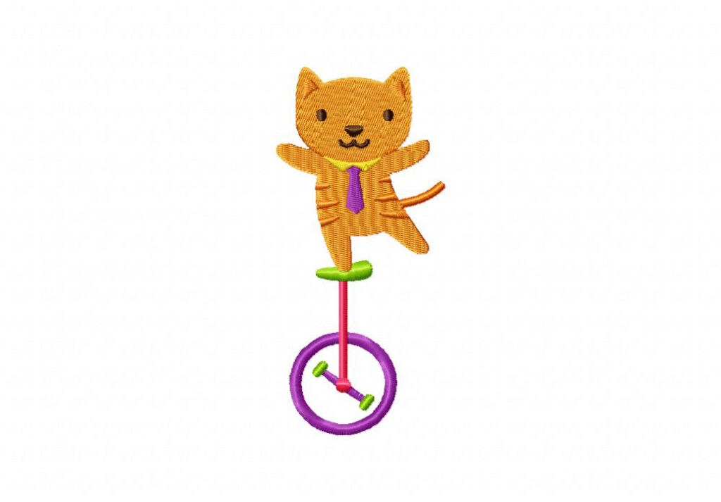 Unicycle Cat includes Stitched Blasto Stitch