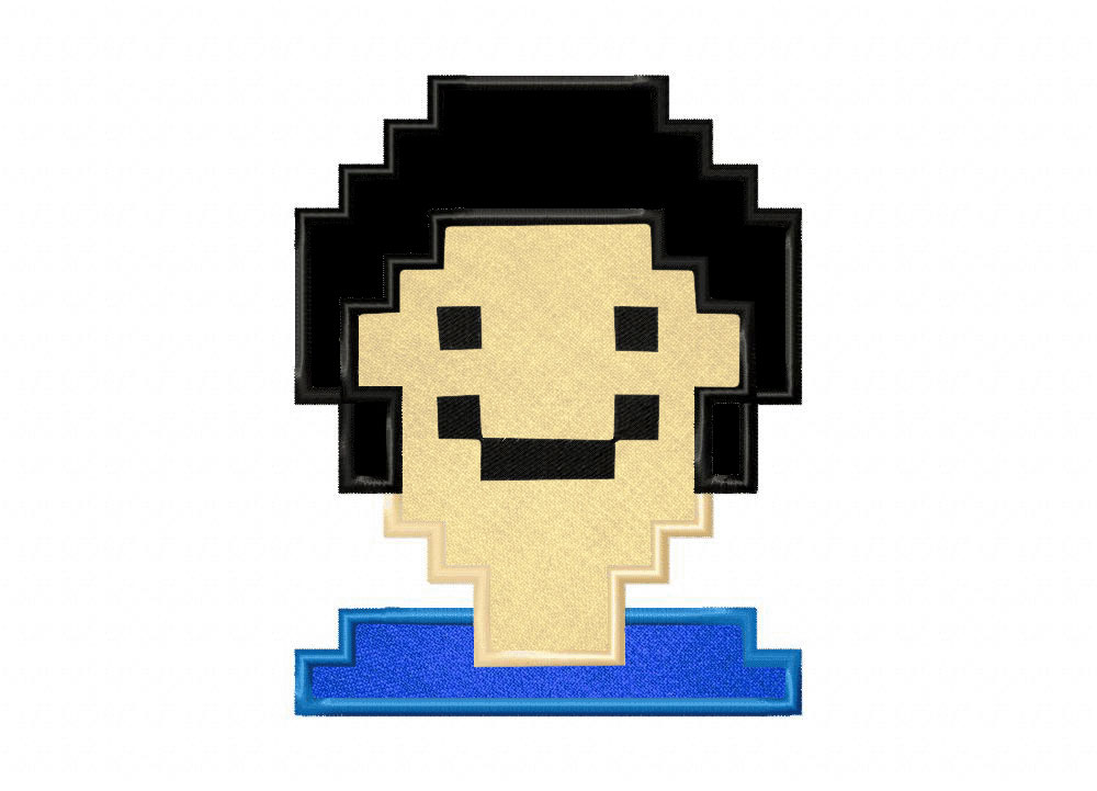 Pixel Boy Includes Both Applique and Stitched – Blasto Stitch