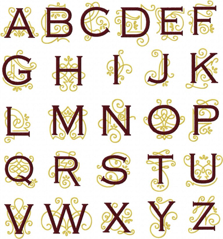 Piper Monogram Machine Embroidery Monogram Set – Blasto Stitch