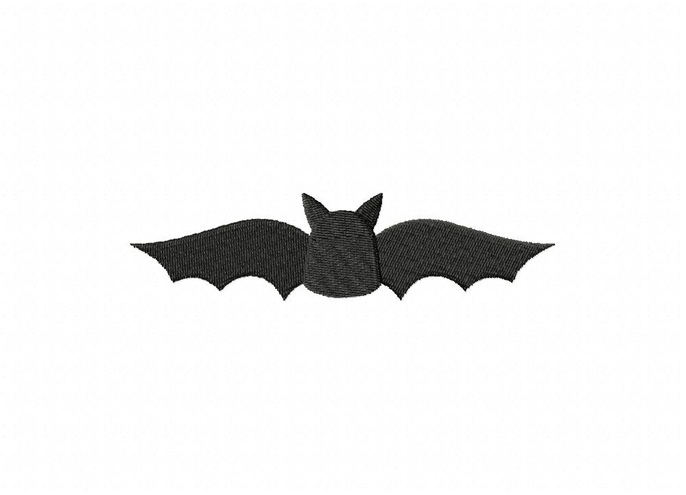 Bat Silhouette Halloween Machine Embroidery Design. 4 Sizes