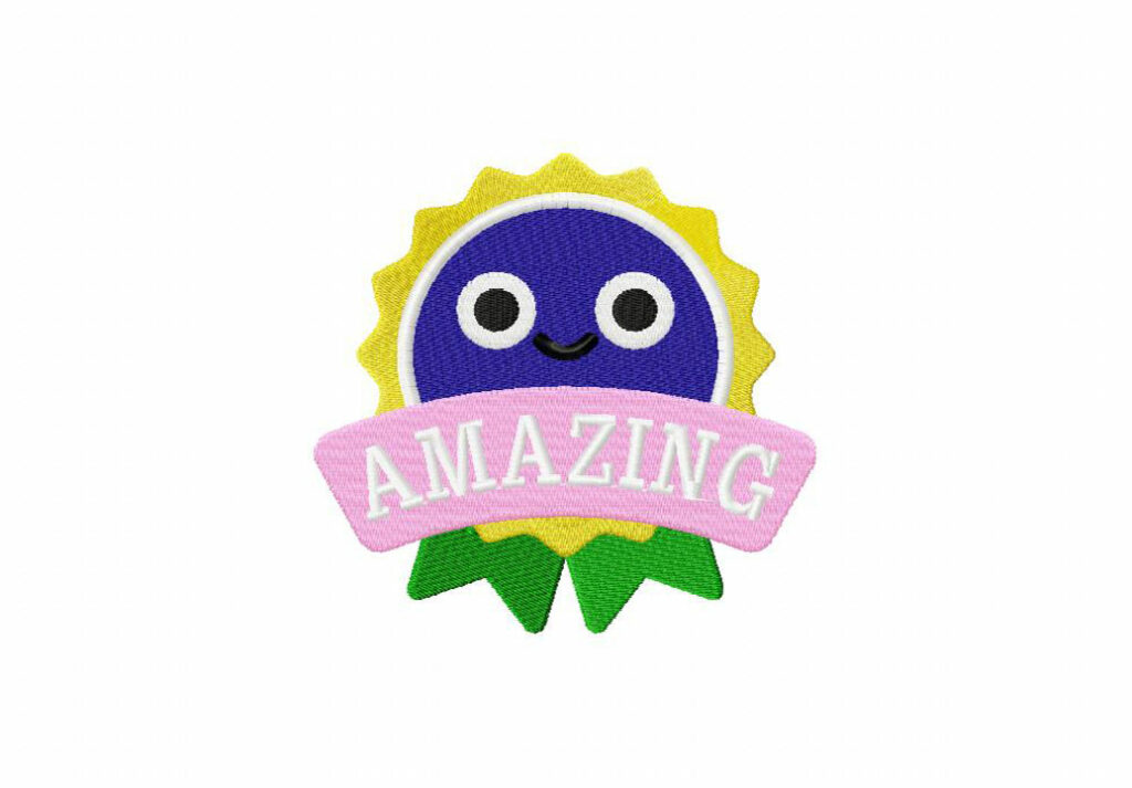 Amazing Ribbon Badge Embroidery Design – Blasto Stitch
